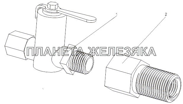 Кран с переходником 74131-1015150 МЗКТ-79091