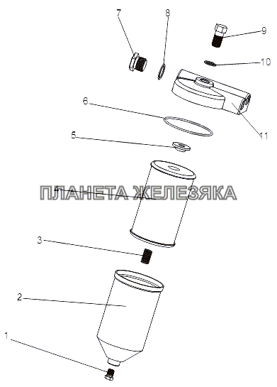 Фильтр топливный 543-1015340 МЗКТ-751652