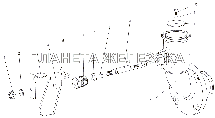 Кран отключения подогревателя 547A-1015390 МЗКТ-751652