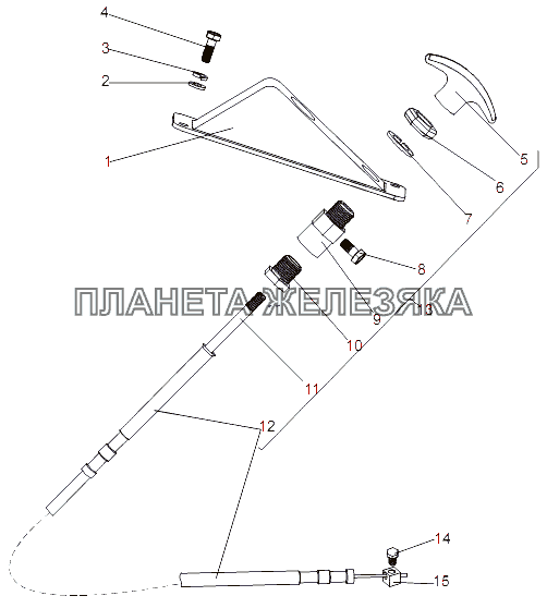 Привод останова двигателя МЗКТ-79096