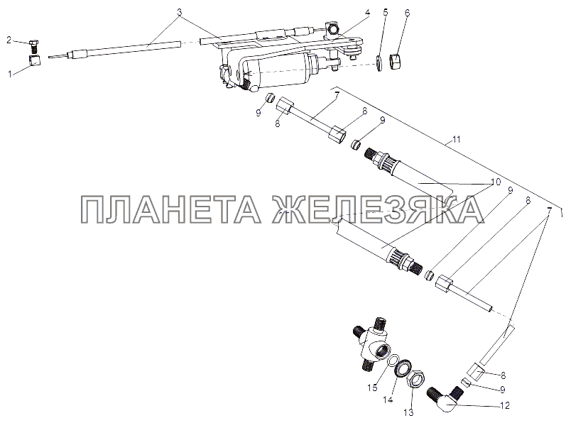 Привод выключения двигателя противоугонным устройством МЗКТ-79097