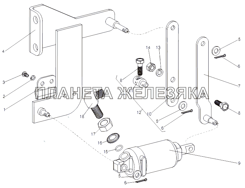 Цилиндр с кронштейном 79092-1115060-10 МЗКТ-79092 (нов.)