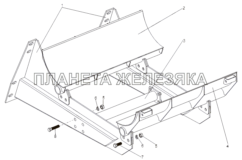 Кронштейны левый, правый МЗКТ-79091