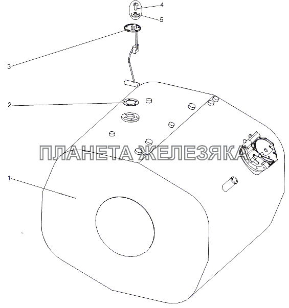 Бак топливный 7930-1101008 МЗКТ-79091