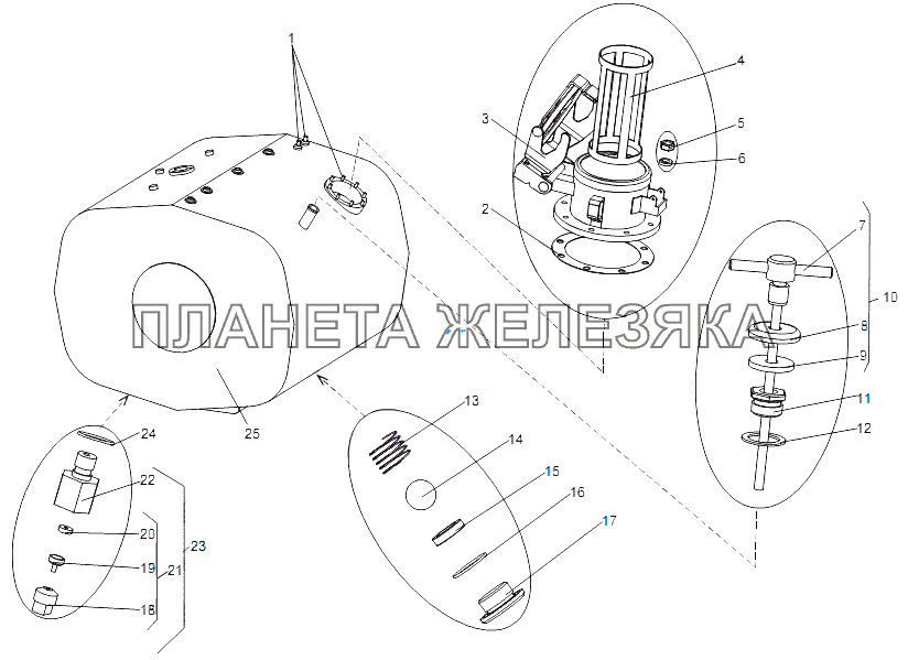 Бак топливный 7930-1101010 МЗКТ-79097