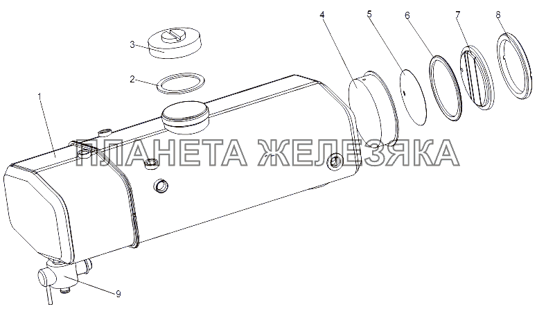 Бачок расширительный 79092-1311010-20 МЗКТ-75165