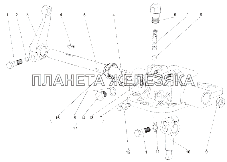 Опора рычага переключения передач 201-1702200 МЗКТ-79096