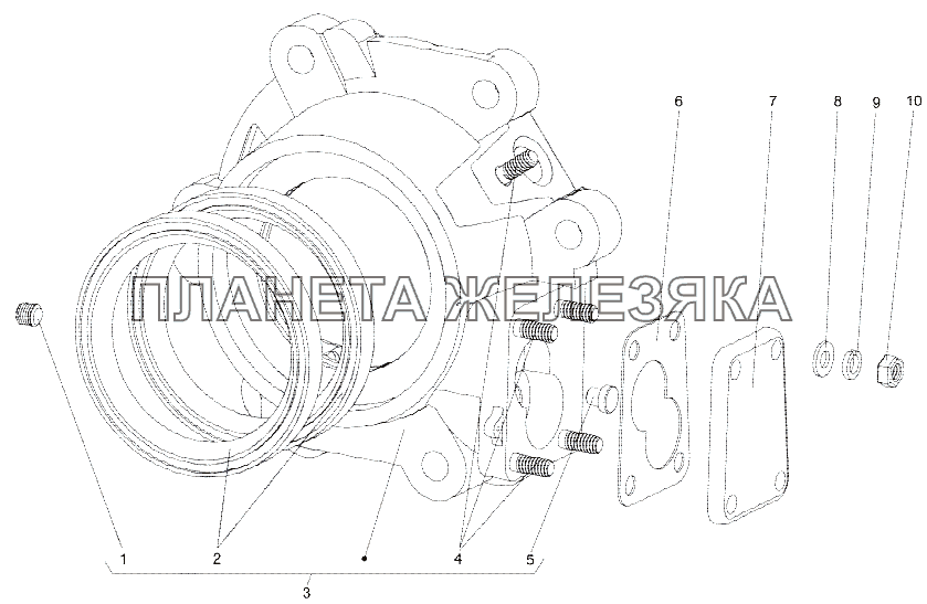 Крышка заднего подшипника выходного вала 202-1721200-04 МЗКТ-79092 (нов.)