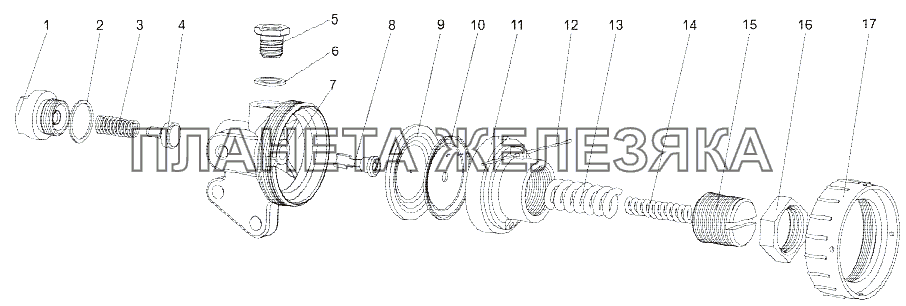 Клапан редукционный 201-1723080 МЗКТ-7429