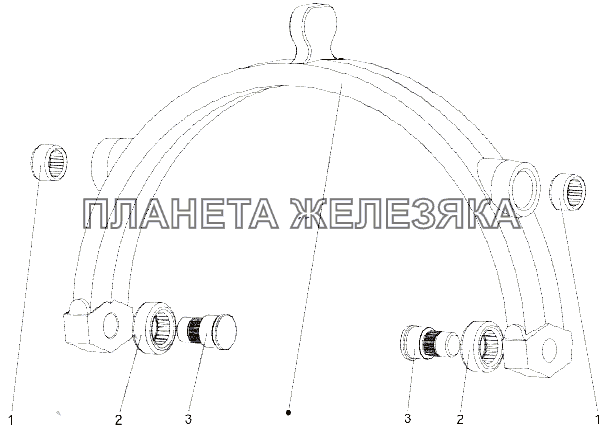 Вилка механизма переключения понижающей передачи 201-1722049 МЗКТ-75165