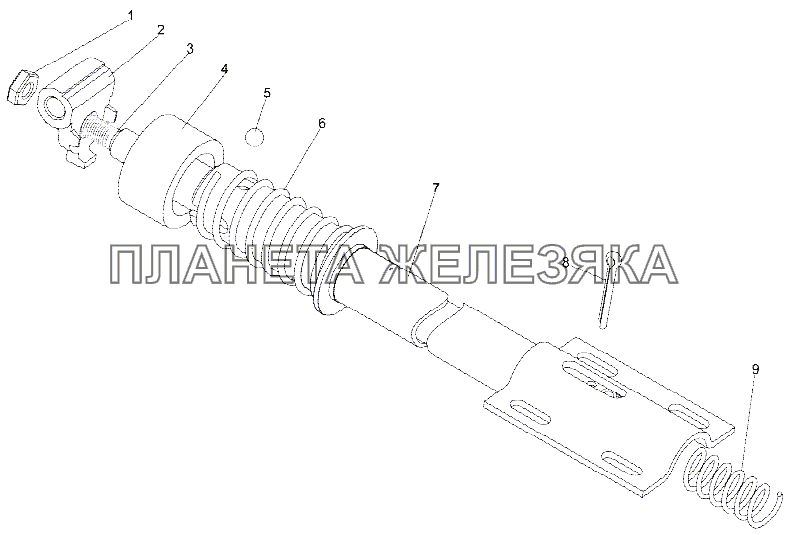 Механизм промежуточный 79092-1703325 МЗКТ-79092 (нов.)