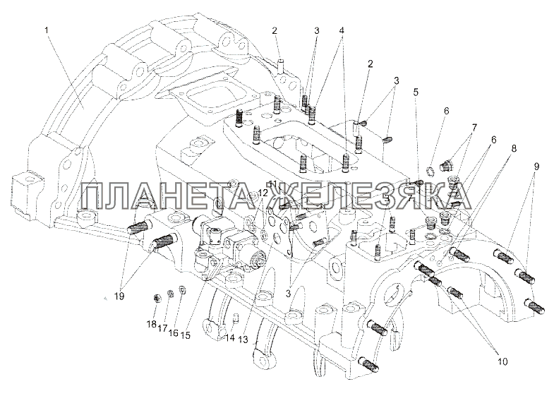 Механизм переключения передач 202-1702010 МЗКТ-79091