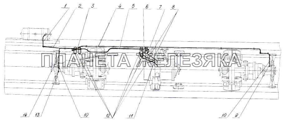 Привод управления механизмом переключения передач МЗКТ-79092 (нов.)