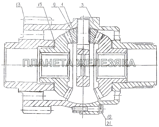 Дифференциал межосевой МЗКТ-79092 (нов.)