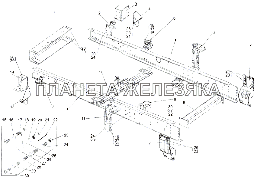 Надрамник 75165-2800020 МЗКТ-751652