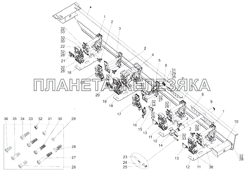 Рама 7429-2800012 МЗКТ-79096