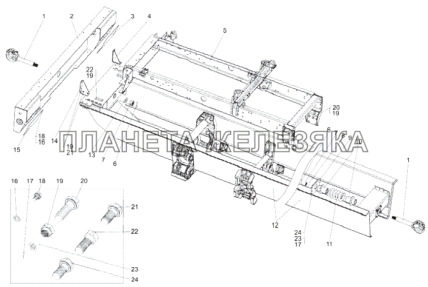 Рама 79092-2800001 МЗКТ-79092 (нов.)