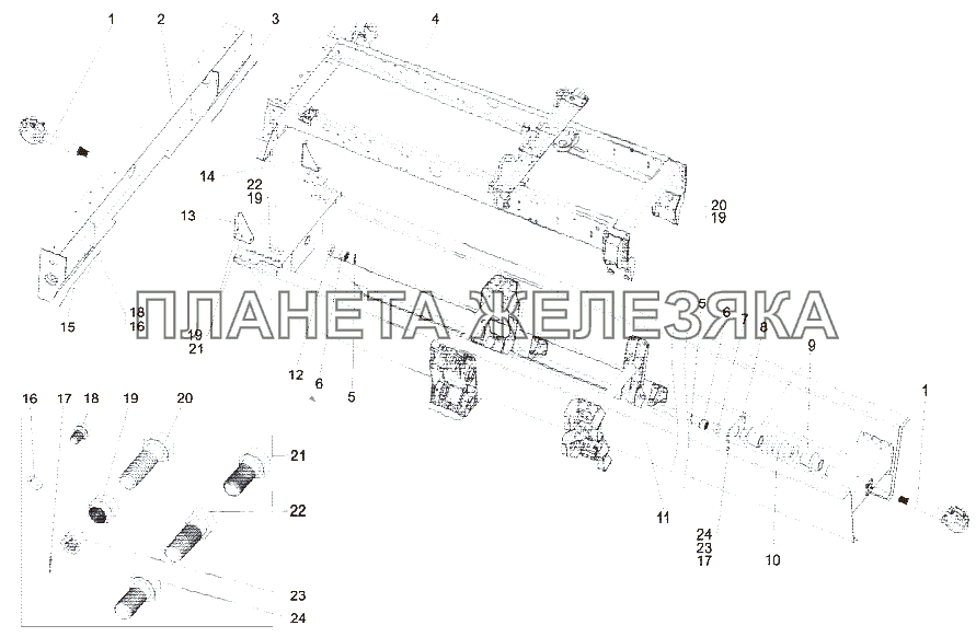 Рама 75165-2800001 МЗКТ-79092 (нов.)