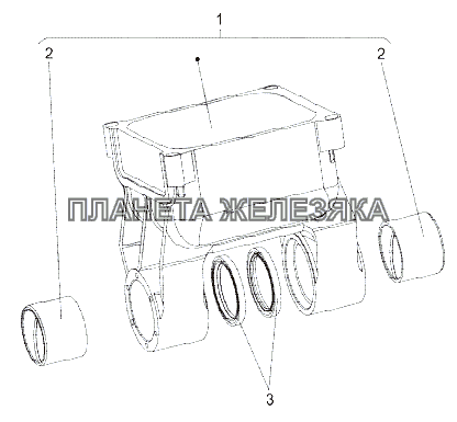 Коробка подушки балансира 7410-2918210 МЗКТ-79096