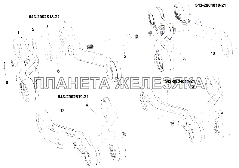 Рычаги подвески нижние передние МЗКТ-79096