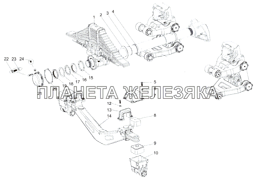 Подвеска задняя МЗКТ-79092 (нов.)