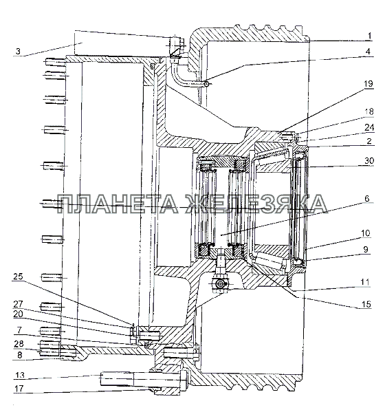 Ступица с горловиной МЗКТ-79096