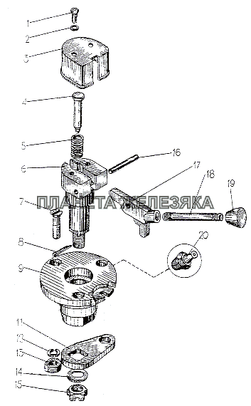 Кран управления давлением в системе накачки шин МЗКТ-79092 (нов.)