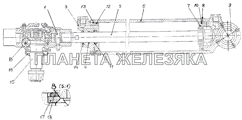 Цилиндр механизма усилительного МЗКТ-7429