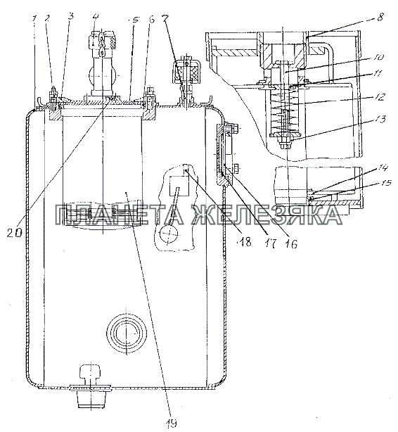 Бак масляный МЗКТ-75165