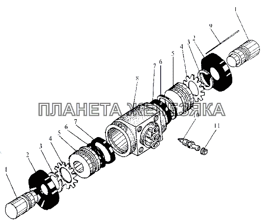 Цилиндр колесного тормоза МЗКТ-79092 (нов.)