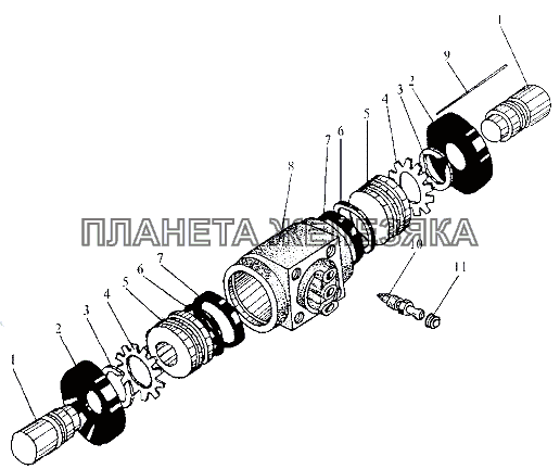 Цилиндр колесного тормоза МЗКТ-7429