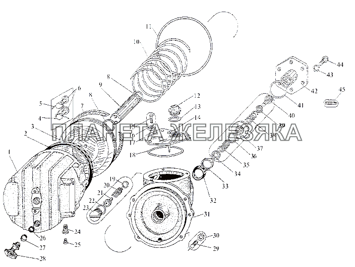 Главный тормозной цилиндр МЗКТ-79092 (нов.)