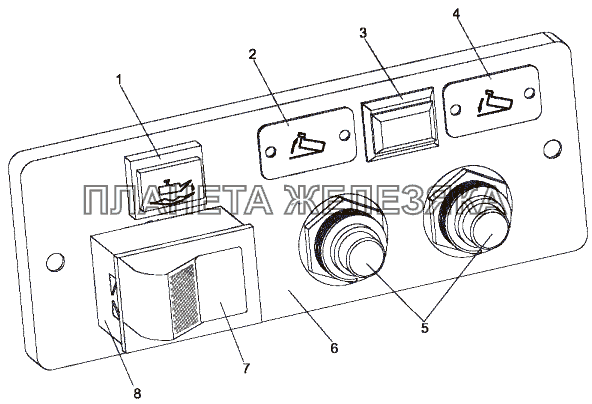 Панель управления платформой 6515-3800010 МЗКТ-79092 (нов.)