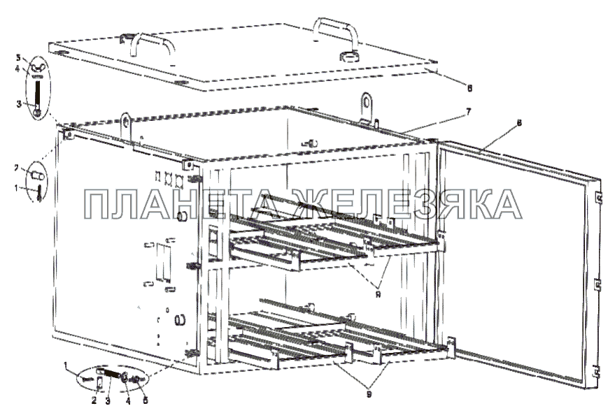 Аккумуляторный контейнер 74131-3748003 МЗКТ-79091