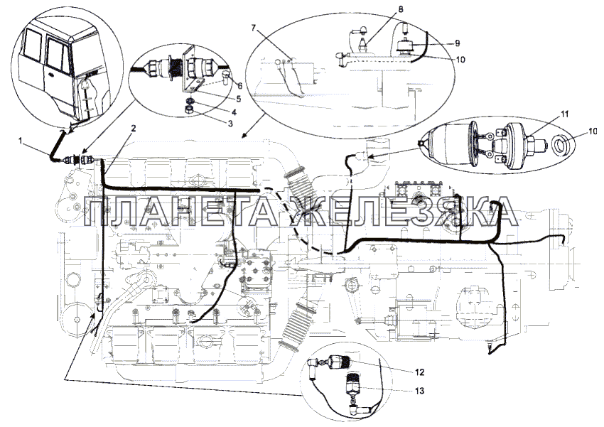 Установка электрооборудования на двигателе МЗКТ-79092 (нов.)