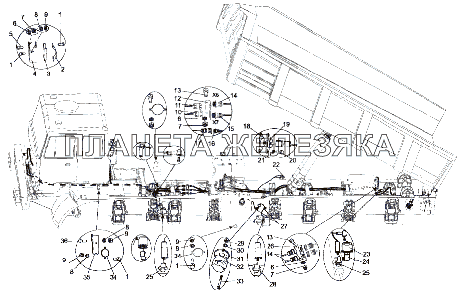 Установка электрооборудования на шасси МЗКТ-75165