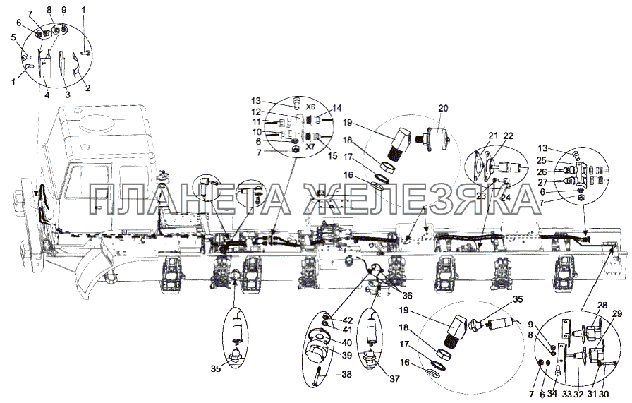 Установка электрооборудования на шасси МЗКТ-79092 (нов.)