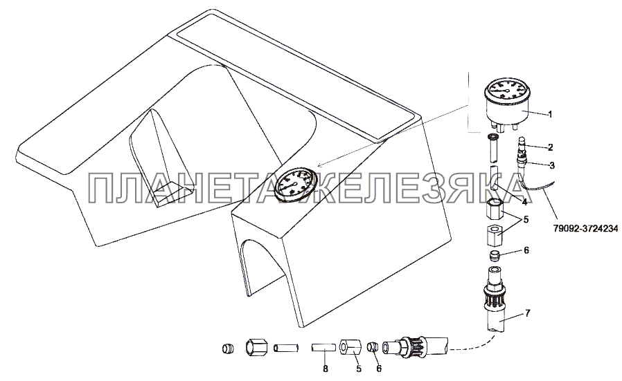 Установка шинного манометра МЗКТ-79097