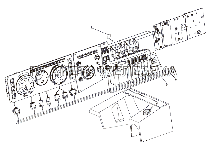 Установка электрооборудования в кабине МЗКТ-79096