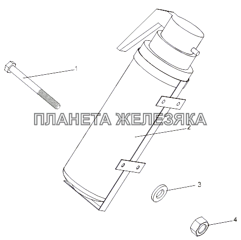 Установка огнетушителя МЗКТ-79097