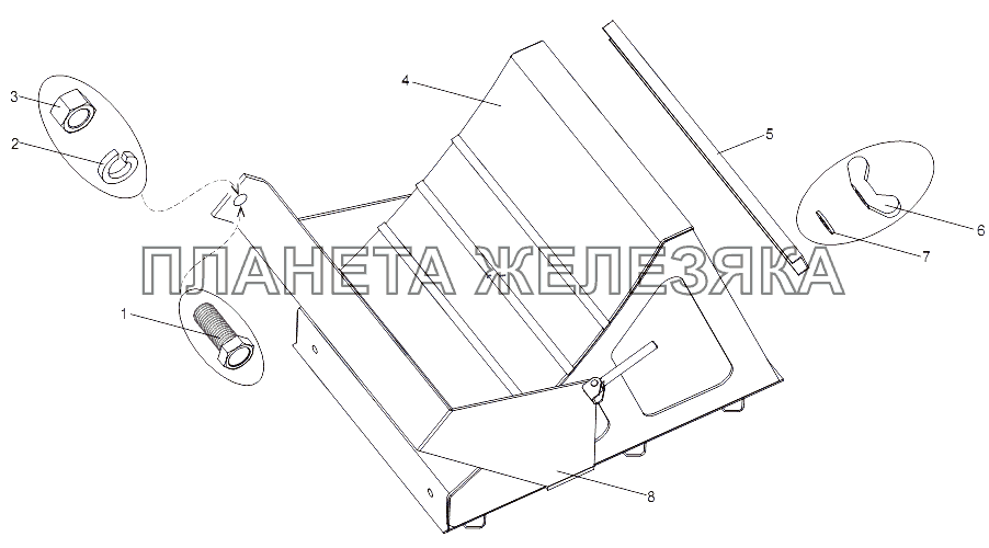 Установка противооткатных упоров МЗКТ-79091