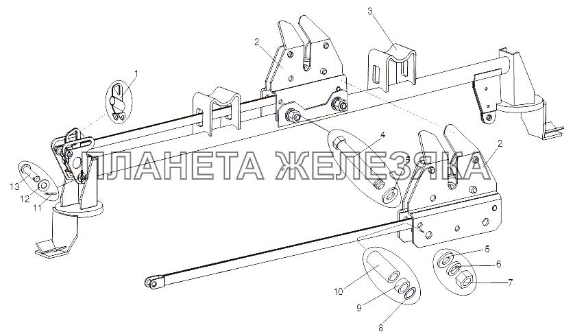 Балка опоры 64221-5001660 МЗКТ-79096