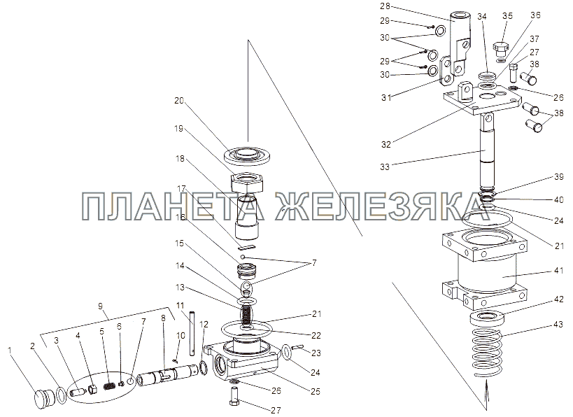 Насос подъёма кабины 79092-5004010 МЗКТ-79097