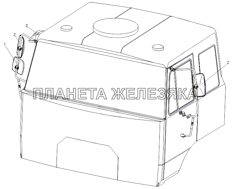 Установка зеркал МЗКТ-79092 (нов.)