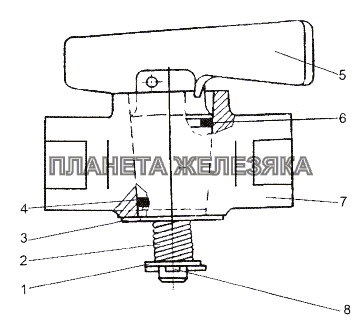 Пробка перепускного крана 652712-1104608 МЗКТ-74296