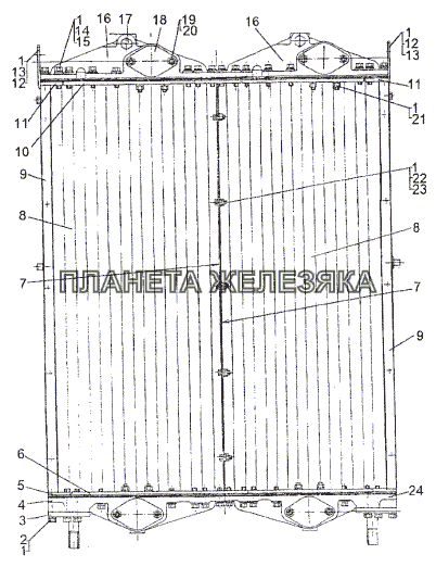 Радиатор 79095-1301010, 79095-1301011 МЗКТ-74296