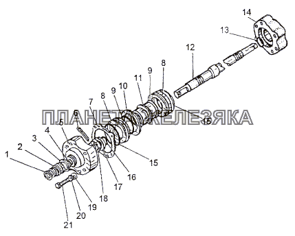 Пневмопереключатель 7930-1803100-10 МЗКТ-74296