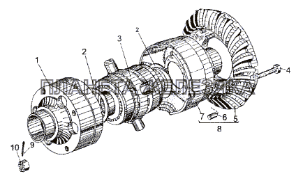Дифференциал межколесный 7911-2403010-01 МЗКТ-74296