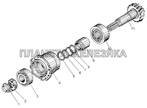 Шестерня коническая ведущая 79092-2422021 МЗКТ-74296