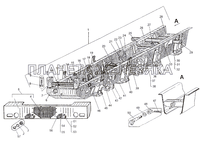 Рама 74296-2800001 МЗКТ-74296